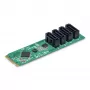 StarTech.com 4 prievadų M.2 į SATA adapterio kortelė, M.2 PCIe 3.0 į SATA HDD/SSD plėtimosi kortelė, ASM1064 mikroschema, M.2 NVMe į 4x HDD/SSD, skirta Windows/macOS/Linux