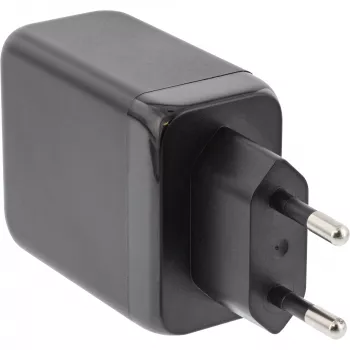 InLine USB PD maitinimo šaltinis, GaN įkroviklis, 3 prievadai, Dvigubas USB-C + USB-A, 65W