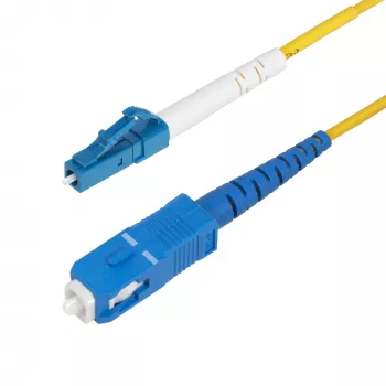 StarTech.com 5 m LC–SC (UPC) OS2 vienmodis paprastas šviesolaidinis kabelis, 9/125 µm, 40G/100G, atsparus lenkimui, maži įterpimo nuostoliai – LSZH šuolis
