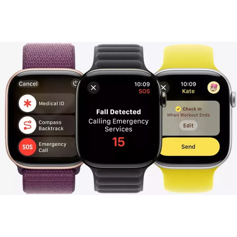 Išmanusis laikrodis Apple Watch Series 10 GPS + Cellular 46 mm auksinis titano korpusas su Starlight Sport Band dirželiu M/L