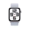 Apple Watch SE GPS + Cellular 44 mm sidabrinis aliuminio korpusas Blue Cloud Sport Loop
