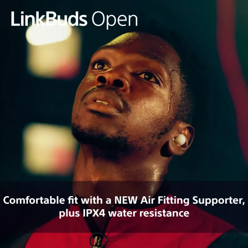 Belaidės ausinės Sony LinkBuds Open WFL910W — Bluetooth, 20–20000 Hz, 10 m atstumas, baltos