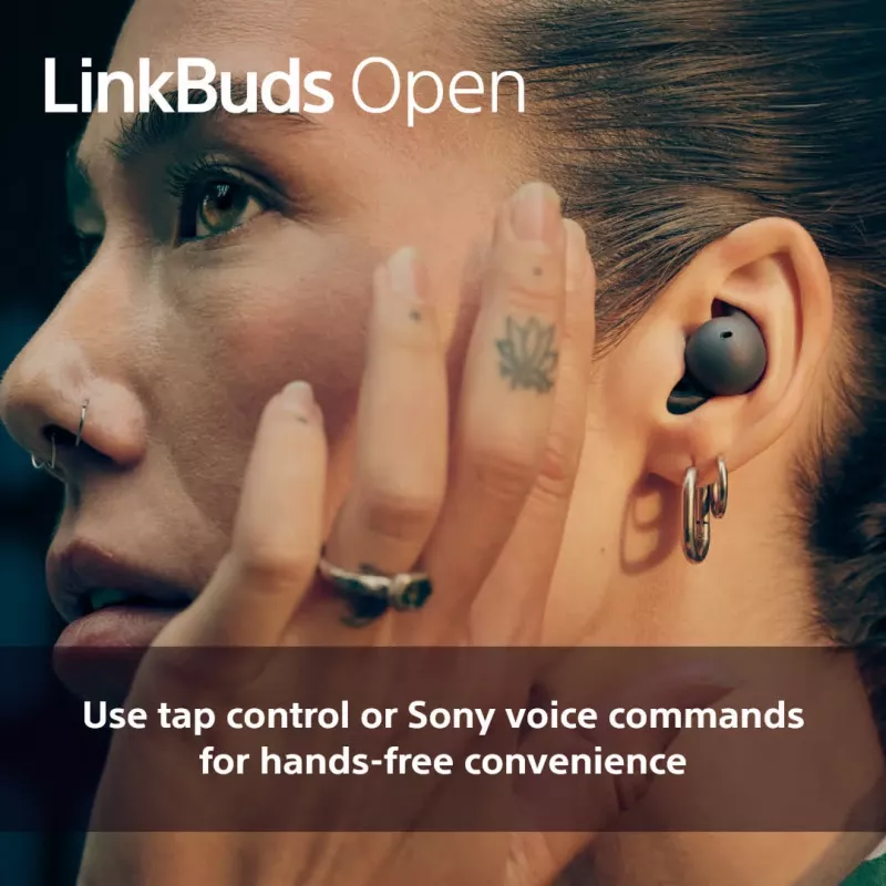 Belaidės ausinės Sony LinkBuds Open WFL910W — Bluetooth, 20–20000 Hz, 10 m atstumas, baltos