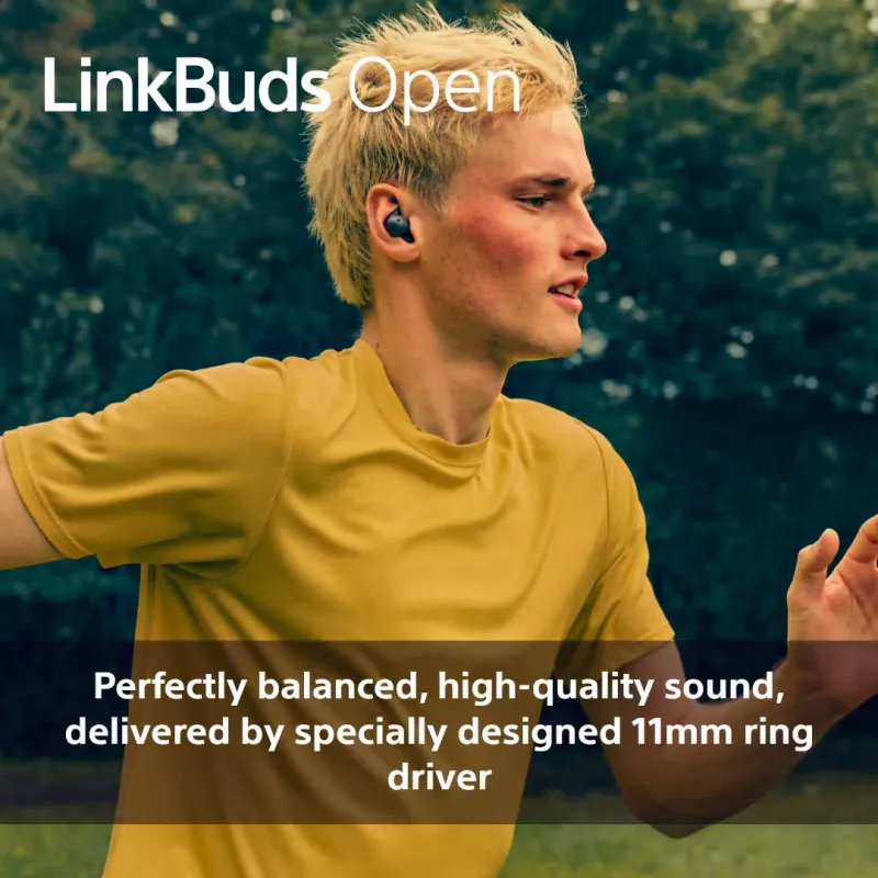 Belaidės ausinės Sony LinkBuds Open WFL910W — Bluetooth, 20–20000 Hz, 10 m atstumas, baltos