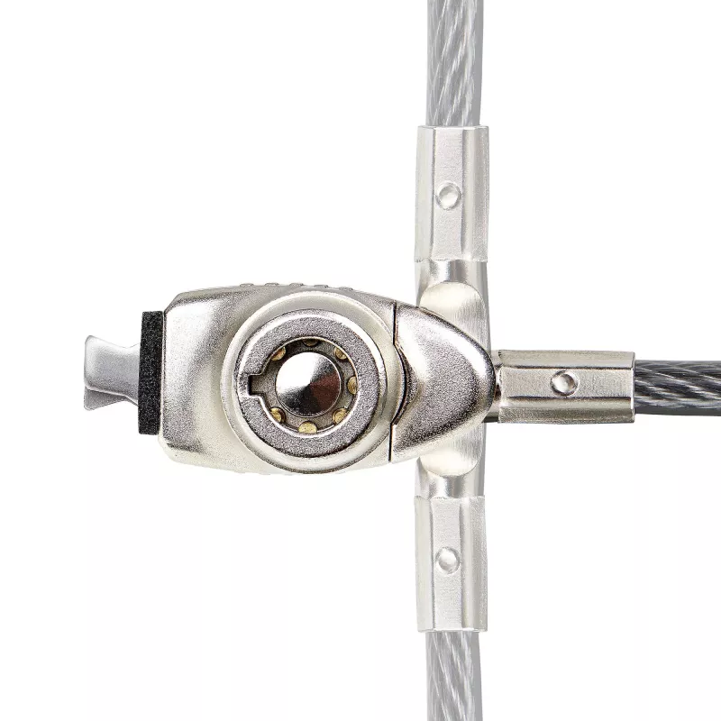 StarTech.com plonas spyna, suderinama su Noble Wedge® lizdu, 1,5 m fiksavimo kabelis, apsauga nuo vagystės nešiojamam kompiuteriui, pjovimui atsparus plieninis kabelis, raktinė spyna