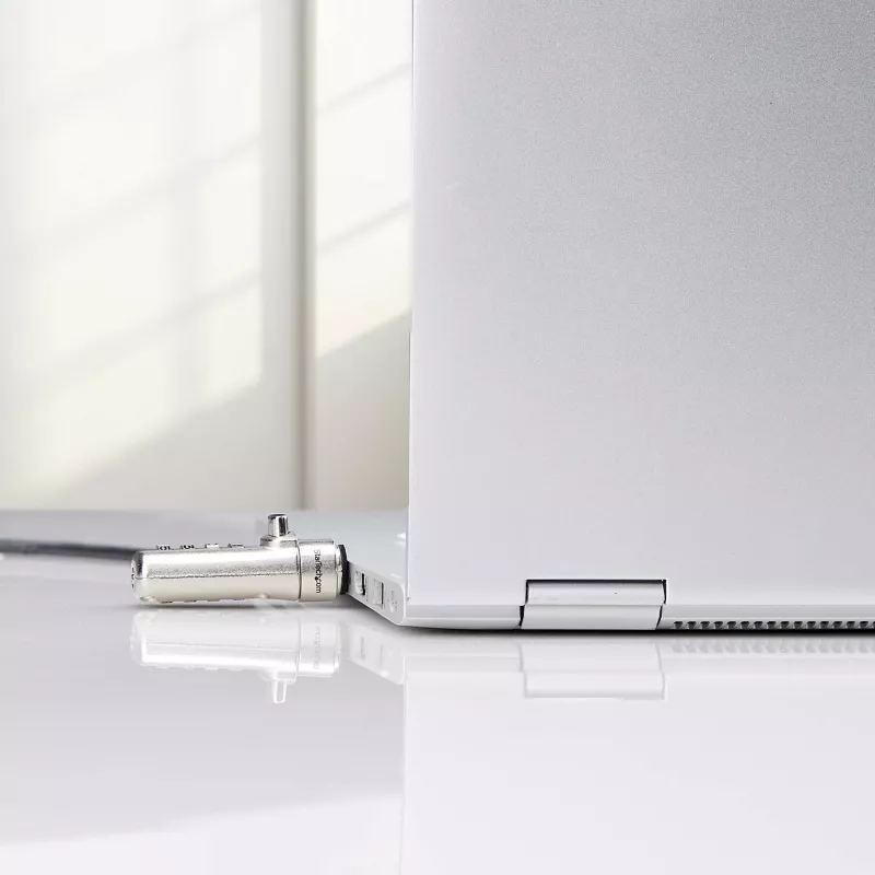 StarTech.com Slim Lock Nano Slot belaidis užraktas, 2 m, plieninis kabelis, 4 skaitmenų kodas