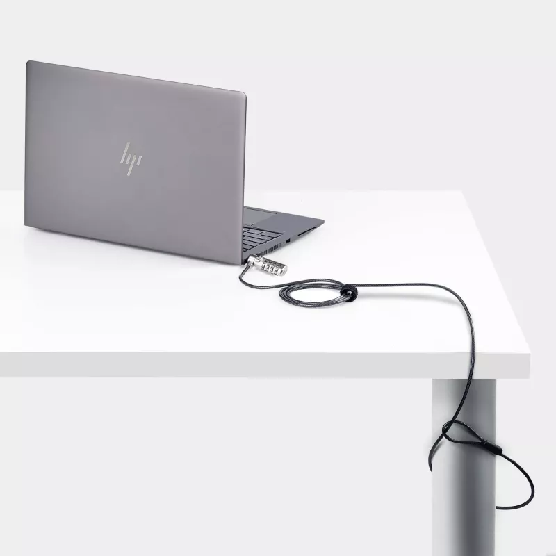 StarTech.com Slim Lock Nano Slot belaidis užraktas, 2 m, plieninis kabelis, 4 skaitmenų kodas
