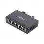 StarTech.com 5 prievadų nevaldomas pramoninis tinklo jungiklis, 100/1000 Ethernet, DIN bėgelio/sieninis montavimas, tvirtas IP30 gigabitinis jungiklis, -40°F-167°F, 9~60V DC, TAA atitinkantis