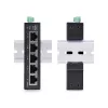 StarTech.com I51G-ETHERNET-SWITCH 5 prievadų nevaldomas pramoninis Gigabit Ethernet komutatorius, 10/100/1000, DIN bėgeliui ar sienai, IP30, -40…75 °C (-40–167 °F), DC, TAA