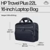 HP Travel Plus 22L 16 colių portfelinė kuprinė, monochromatinė
