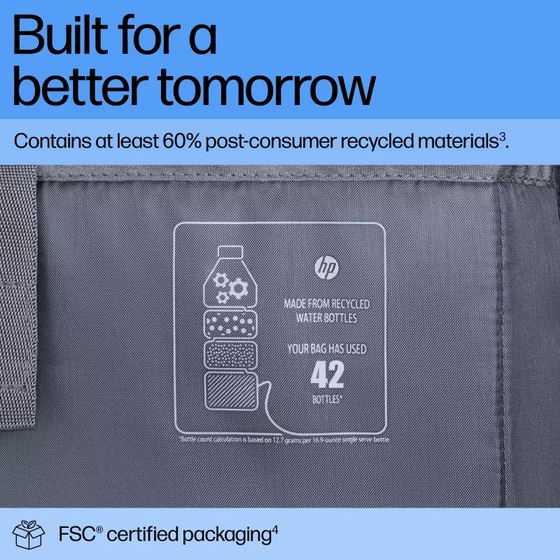 HP Travel Plus 22L 16 colių portfelinė kuprinė, monochromatinė