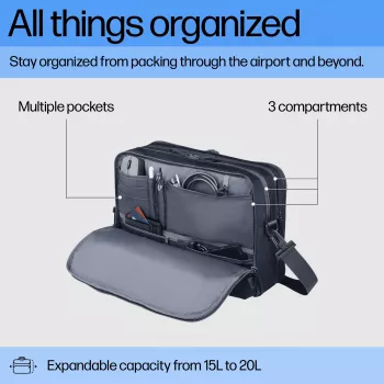 Dėklas nešiojamam kompiuteriui HP Travel Plus 15L 14 colių portfelis 820g vienspalvis