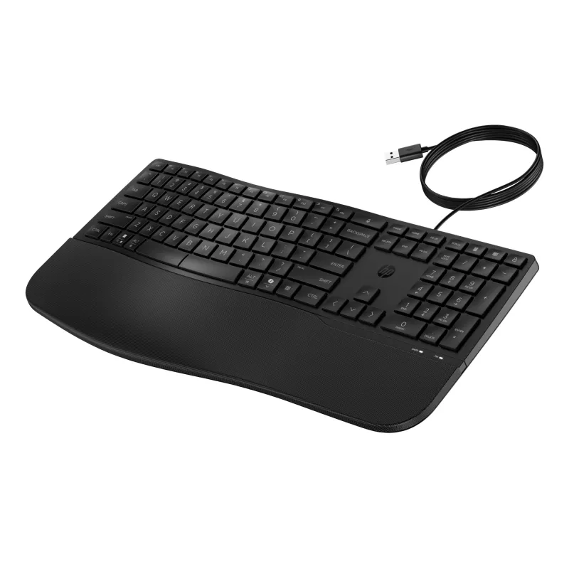 HP 485 patogus laidinis klaviatūra, pilno dydžio, USB, membraninė, su riešo atrama