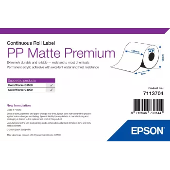 Matiniai lipdukų lapai Epson PP Matte Label Premium 7113704 A4 100 lapų
