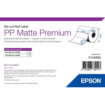 Epson PP matiniai etikečių ritiniai, išpjauti, 105x152 mm, 185 vnt.