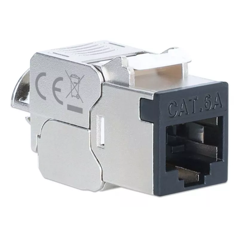 Intellinet 791298 Cat6a 10G ekranuotas keystone modulis, juodas