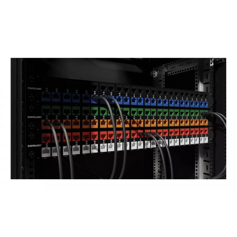 Intellinet 791298 Cat6a 10G ekranuotas keystone modulis, juodas