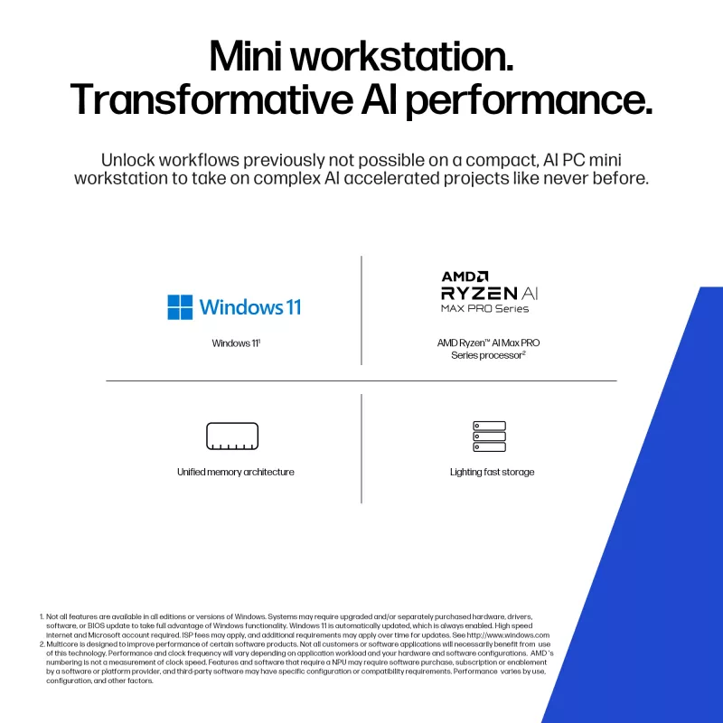 Darbo stotis HP Z2 Mini G1a Intel procesorius 16 GB RAM 2 TB SSD Windows 11 Pro