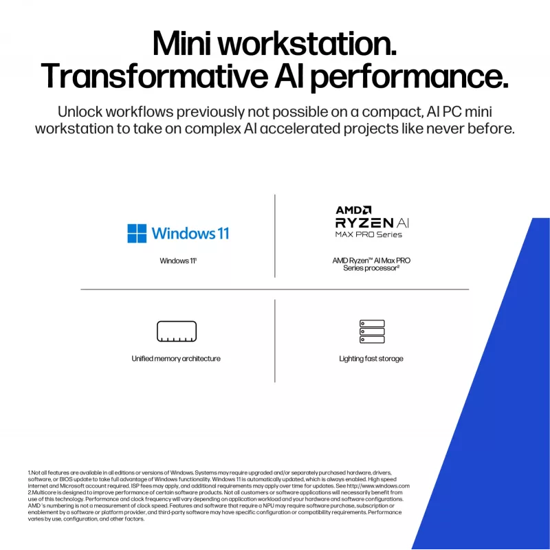Darbo stotis HP Z2 Mini G1a Intel procesorius 16 GB RAM 2 TB SSD Windows 11 Pro