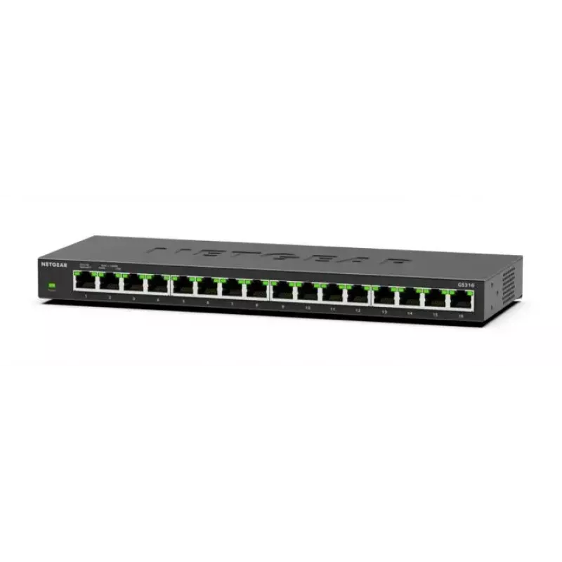 Nevaldomas jungiklis NETGEAR GS316 L2 Gigabit Ethernet 16 prievadų 32 Gbit/s