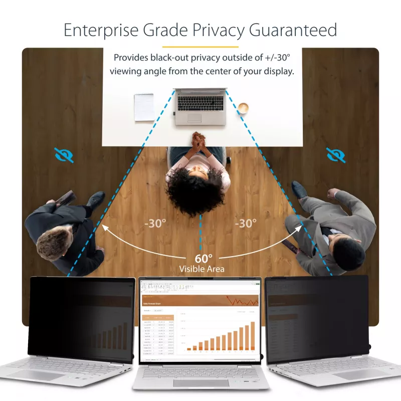 StarTech.com privatumo ekrano apsauga 13,5 colių 3:2 su jutikliu, antirefleksiniu filtru, 51% mėlynos šviesos mažinimu