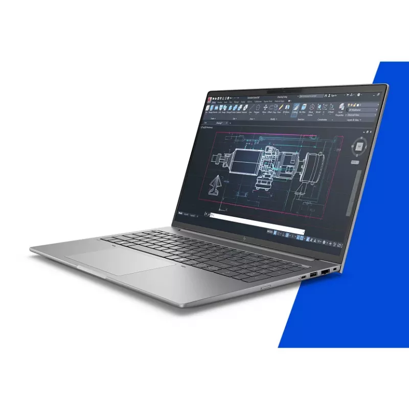HP ZBook 8 G1i 16 A3ZT6ET verslo nešiojamas kompiuteris, Intel Core Ultra 7 255H, 16 colių WUXGA, 32GB DDR5, 1TB SSD, NVIDIA RTX 500 Ada Generation 4GB, Windows 11 Pro, vokiška QWERTZ klaviatūra