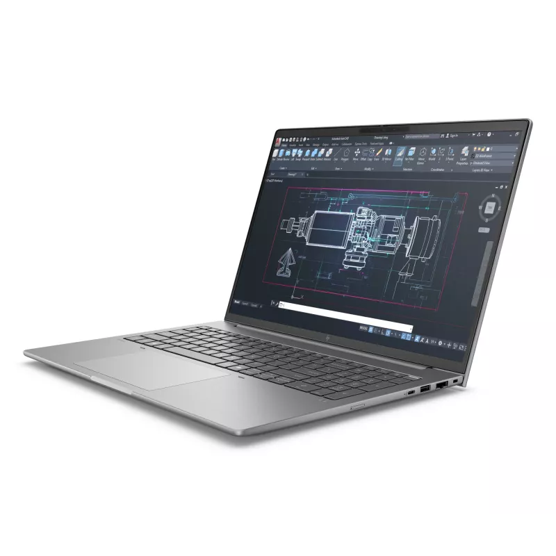 HP ZBook 8 G1i 16 A3ZT6ET verslo nešiojamas kompiuteris, Intel Core Ultra 7 255H, 16 colių WUXGA, 32GB DDR5, 1TB SSD, NVIDIA RTX 500 Ada Generation 4GB, Windows 11 Pro, vokiška QWERTZ klaviatūra