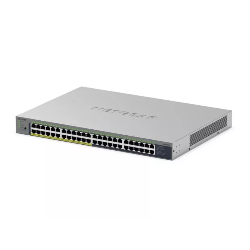 NETGEAR GS748PP – 48 prievadų Gigabit Ethernet jungiklis su PoE+ (pilka spalva)