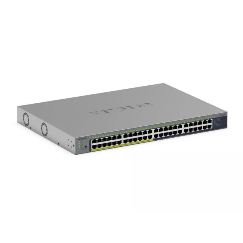 NETGEAR GS748PP – 48 prievadų Gigabit Ethernet jungiklis su PoE+ (pilka spalva)