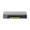 NETGEAR GS105PP nevaldomas Gigabit Ethernet (10/100/1000) maitinimas per Ethernet (PoE) stalinis / montuojamas ant sienos pilkas