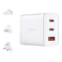 AC kroviklis patalpoms D-Link DCP-651 — 65 W GaN, 2x USB-C, universali sąsaja, 90–264 V, baltas