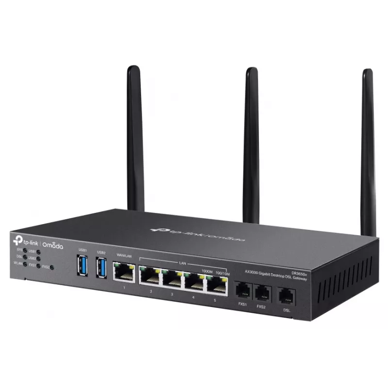 Belaidis maršrutizatorius TP-Link Omada DR3220v-4G Gigabit Ethernet, dviejų juostų (2,4 GHz / 5 GHz), juodas