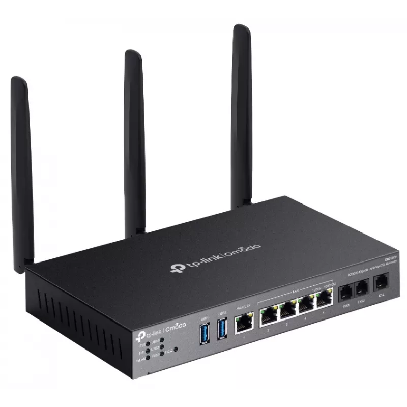 Belaidis maršrutizatorius TP-Link Omada DR3220v-4G Gigabit Ethernet, dviejų juostų (2,4 GHz / 5 GHz), juodas