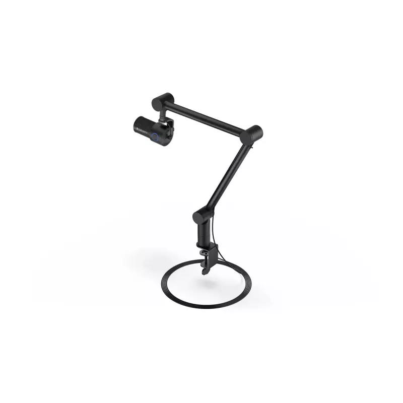 Stalinis mikrofonas ENDORFY Solum Studio – USB, 24 bitų / 96 kHz, 20–20000 Hz, reguliuojamas laikiklis, lietimui jautrūs valdikliai, ausinių išvestis, juodas
