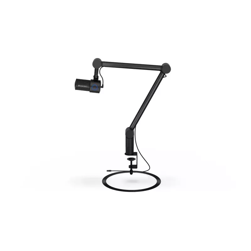 Stalinis mikrofonas ENDORFY Solum Studio – USB, 24 bitų / 96 kHz, 20–20000 Hz, reguliuojamas laikiklis, lietimui jautrūs valdikliai, ausinių išvestis, juodas