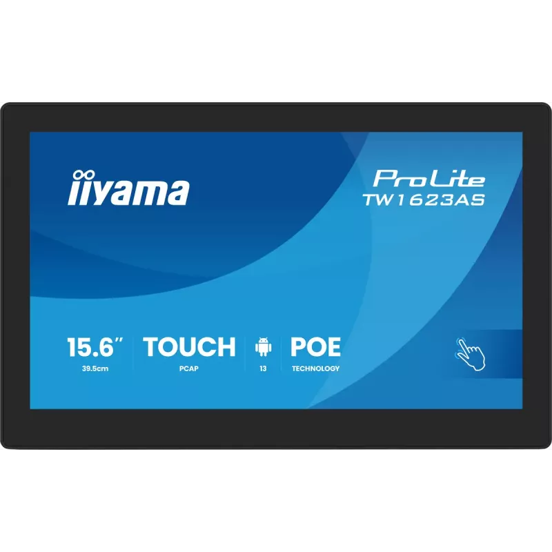 Monitorius iiyama TW1623AS-B3P 39,6 cm (15,6 col.) 1920×1080 Full HD LED liečiamas ekranas juodas