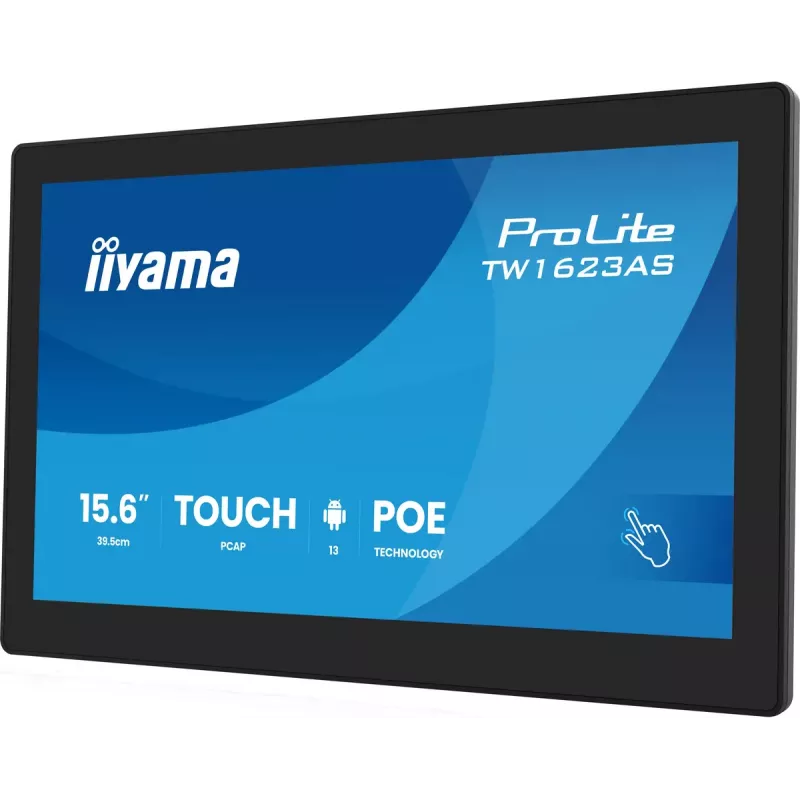 Monitorius iiyama TW1623AS-B3P 39,6 cm (15,6 col.) 1920×1080 Full HD LED liečiamas ekranas juodas