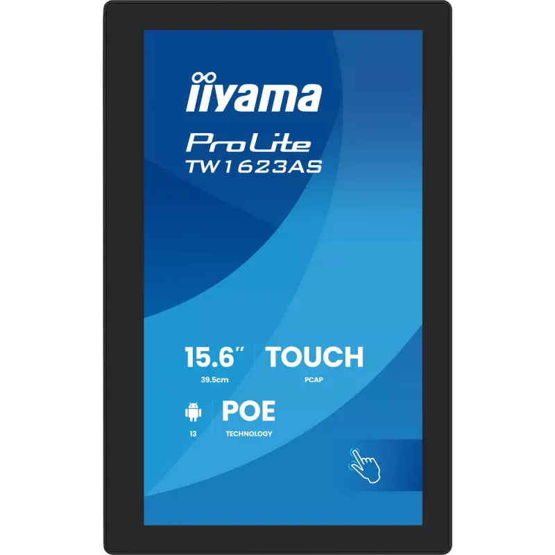 Monitorius iiyama TW1623AS-B3P 39,6 cm (15,6 col.) 1920×1080 Full HD LED liečiamas ekranas juodas