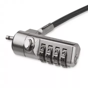 StarTech.com LTLOCK4D 2 m plieninis kabelio spyna su 4 skaitmenų kombinacijos užraktu nešiojamiesiems kompiuteriams su K-Slot
