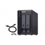 QNAP 2 Bay USB Type-C Direct Attached Storage with Hardware RAID | TR-002 | Micro | 6 GB | Black