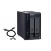 QNAP 2 Bay USB Type-C Direct Attached Storage with Hardware RAID | TR-002 | Micro | 6 GB | Black