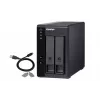 QNAP 2 Bay USB Type-C Direct Attached Storage with Hardware RAID | TR-002 | Micro | 6 GB | Black