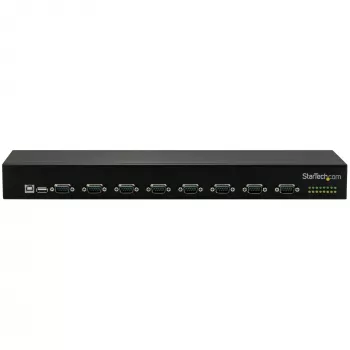 StarTech.com 8 prievadų USB į RS232 adapterio šakotuvas, USB 2.0, juodas, aliuminis, 36 W, 100-240 V