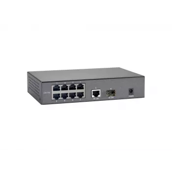 LevelOne 10 prievadų Fast Ethernet PoE jungiklis, 1 x Gigabit RJ45, 1 x Gigabit SFP, 8 PoE išėjimai, 120W