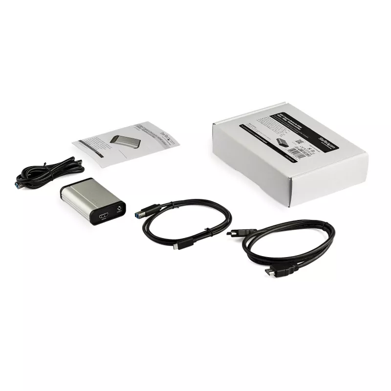 StarTech.com HDMI į USB C vaizdo fiksavimo įrenginys 1080p 60fps - UVC - išorinis USB 3.0 Type-C fiksavimas/tiesioginis transliavimas - HDMI garso/vaizdo įrašymo adapteris - veikia su USB-C/USB-A/Thunderbolt 3 - TAA
