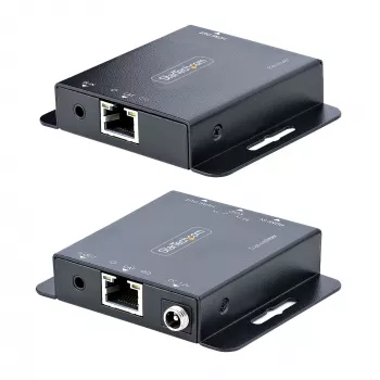„StarTech.com“ 4K HDMI prailgintuvas per CAT6/CAT5 eterneto kabelį, 4K 30Hz arba 1080p 60Hz vaizdo prailgintuvas, HDMI per eterneto kabelį, HDMI siųstuvas ir imtuvas su IR nuotolinio valdymo pultu