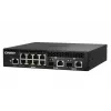 QNAP QSW-M2108R-2C valdomas L2 tinklo komutatorius, 8 x 2,5GbE + 2 x 10GbE SFP+/RJ-45 kombinuoti prievadai, pusinio pločio, tinka montuoti spintoje