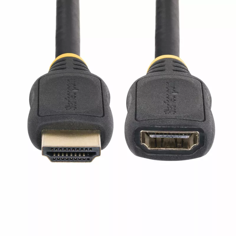 StarTech.com 18in (0,5 m) HDMI 2.0 ilginimo laidas, didelės spartos HDMI prievado apsaugos laidas, 4K 60Hz, HDMI vyriškas–moteriškas adapteris