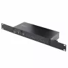 StarTech.com 16 prievadų pramoninis USB 5Gbps centras su maitinimo adapteriu, metaliniu korpusu, tvirtinimo galimybėmis, ESD apsauga, gnybtų bloko maitinimu, USB įkrovimu, dviejų pagrindinių kompiuterių perjungimu - TAA