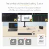 StarTech.com USB-C kelių monitorių adapteris, du 4K 60Hz + 4K 30Hz HDMI ir DisplayPort, 4 prievadų USB šakotuvas, 100W PD, GbE, SD/MicroSD skaitytuvai